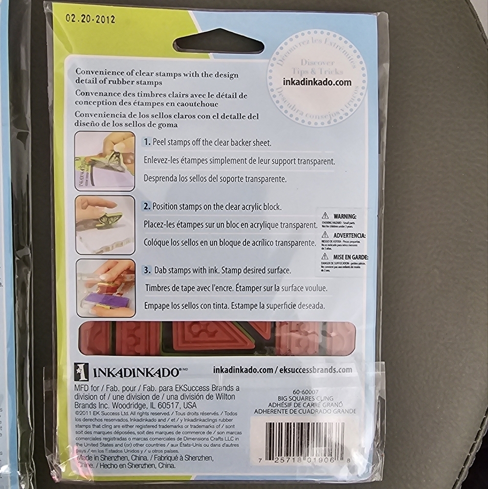 Inkadinkado Clings Rubber Stamps 3 Pack - Picture 8 of 12